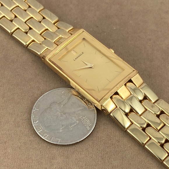 18 Karat Heavy Gold Plated Lassale by Seiko Watch - Picture 6 of 8